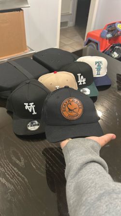 Black Solid Trucker Hat Mesh Back w/ Leather Patch Unisex Adults One Size
