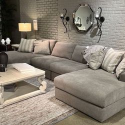 Gray 4-Piece Modular Sofa