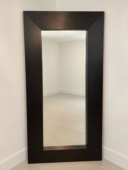 Dark wood full body mirror