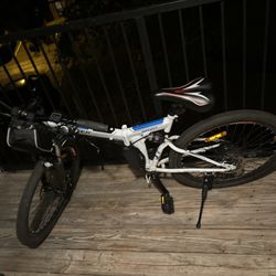 White Folding Mountain Bike
