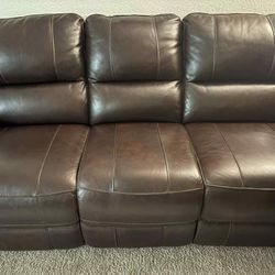 Brown Modern Leather Couch