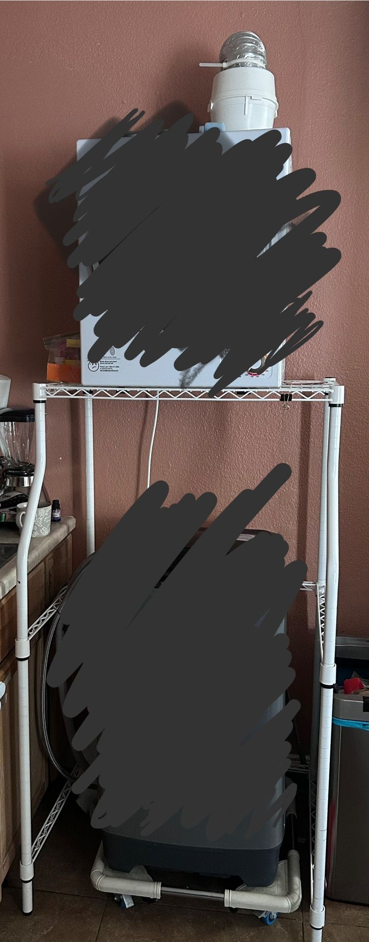 Portable Washer & Electrical Dryer Organizer Stand