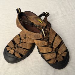 Keen Newport Leather Hiking Sandals #1001870 Bison Brown Men Size 10.5