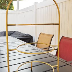 Gold 3 Tier Metal Stand