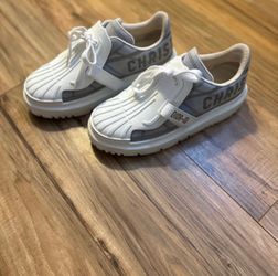 Dior ID Sneakers White Leather Metallic Gray 