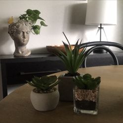 Set Of 3 Faux Plants 