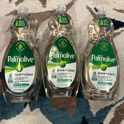 3 Palmolive Ultra Pure + Clear Liquid Dish Soap, 32.5 Oz Each