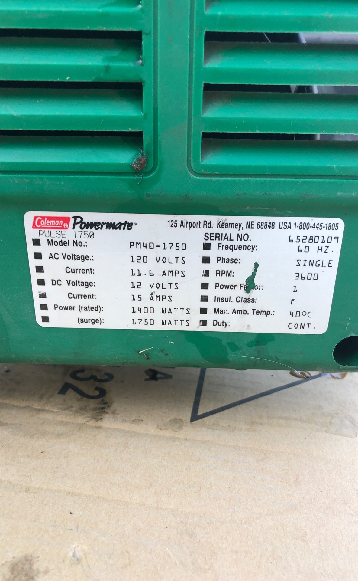 Coleman PowerMate Pulse 1750 Generator for Sale in Calexico, CA OfferUp