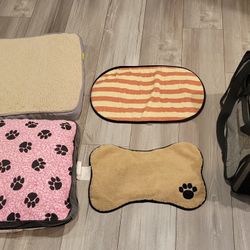 Pet Carrier/ Pillows And Mats All For 50