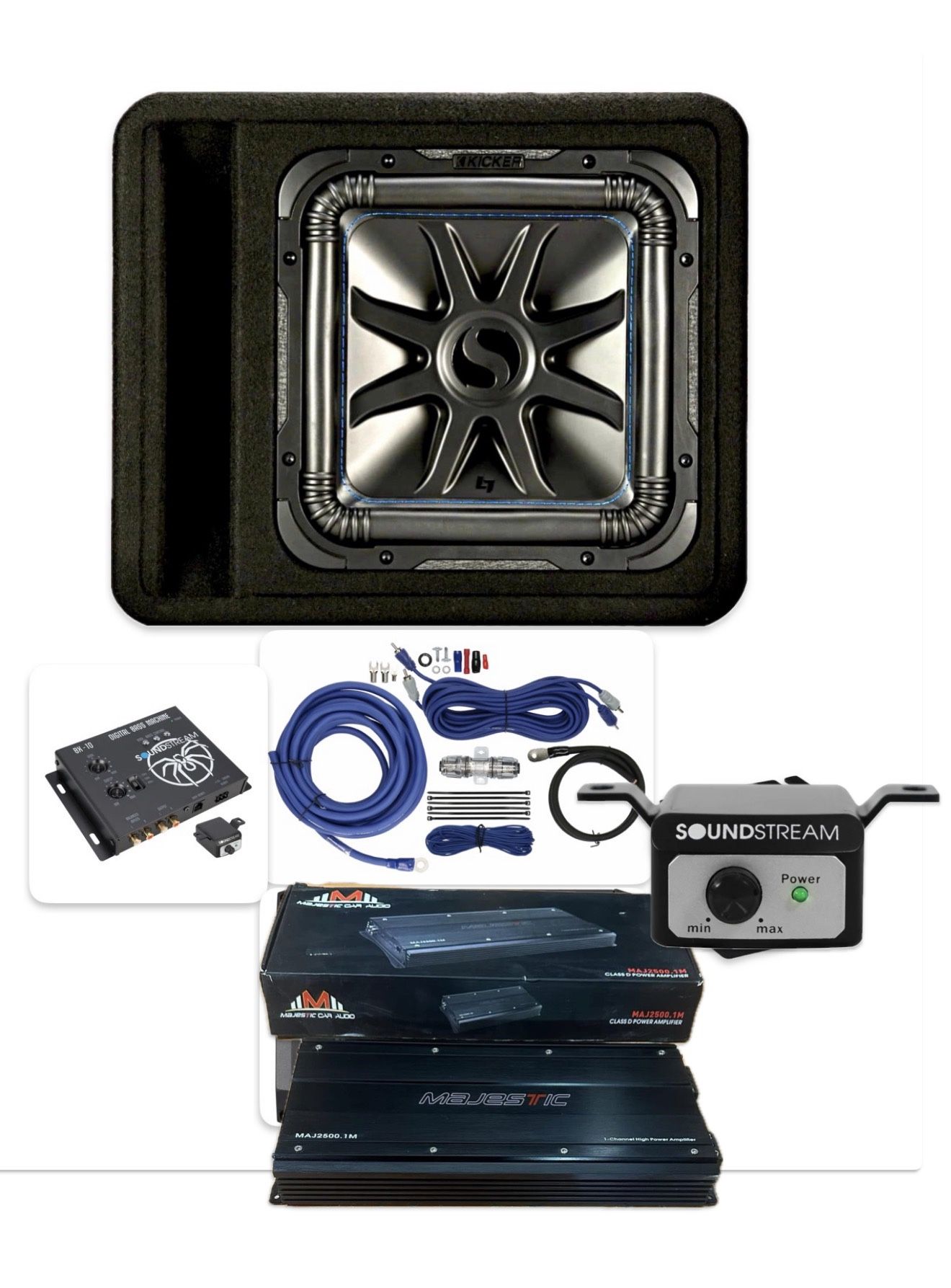NEW BASS PACKAGE INSTALLED KICKER L7s 12”