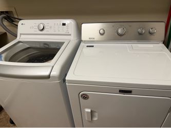 LG Large capacity washing machine and Maytag dryer
