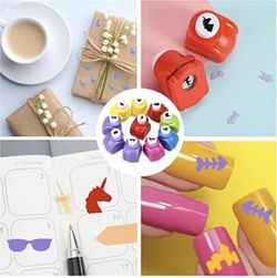 10PCS Craft Hole Punch Shapes Set Hole Puncher for Kids Crafting Projects