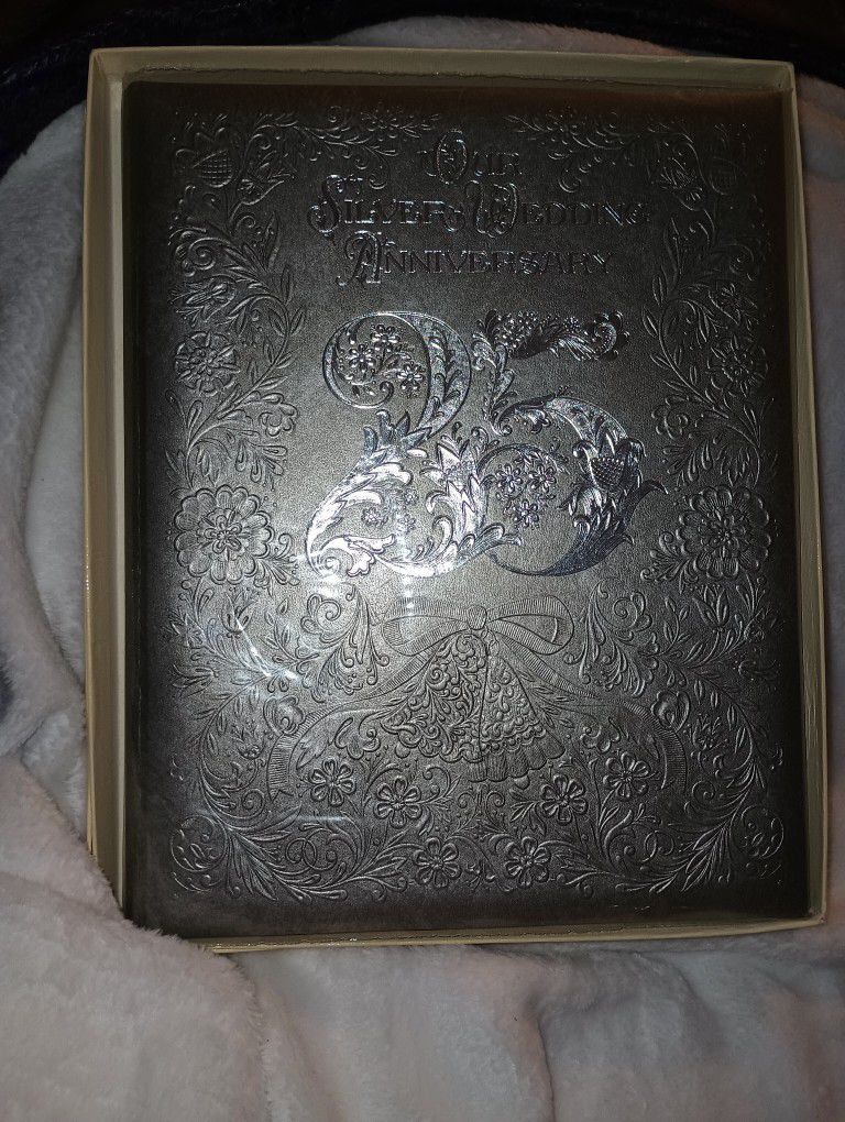 Vintage 1969 Silver Wedding Book 