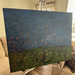 Abstract Landscape Floral Painting 