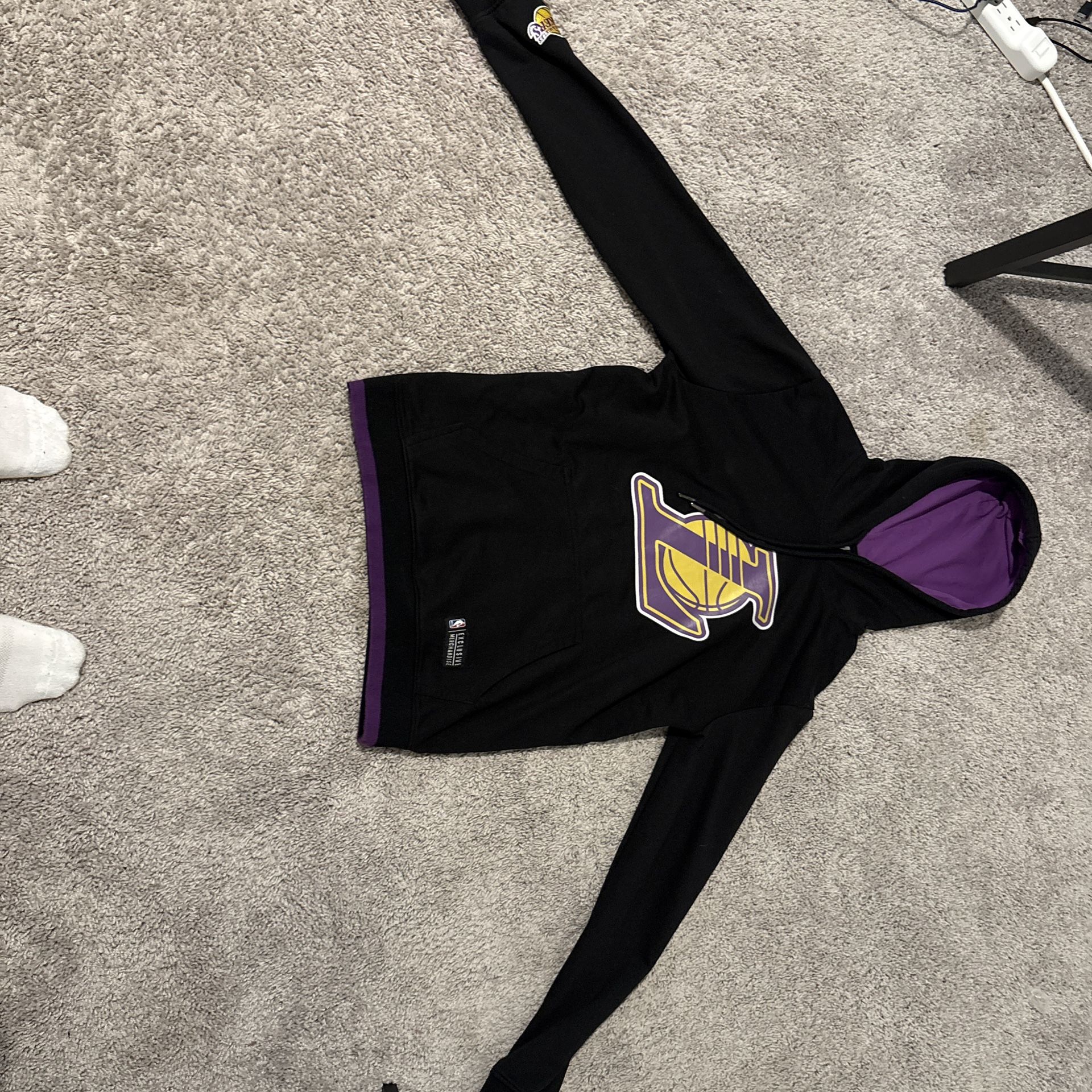 Laker Black And Purple Hoodie Size Medium