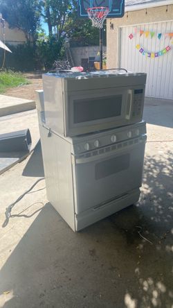 Stove plus microwave set