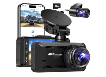 Dash Cam Front and Rear 4K/1080P, Dash Camera for Cars Build in WiFi, Full HD Dash Cam