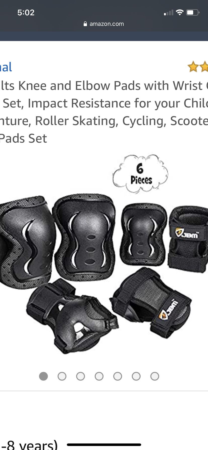 6 Piece - Knee pads/Elbow Pads/Wrist Pads
