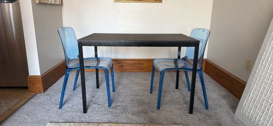 Small dining set (one table, 2 chairs)