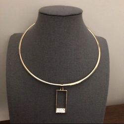 Gold Plated Choker With Pendant