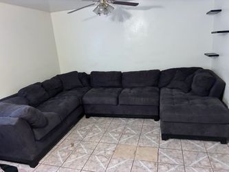 Large Dark Gray Sectional Sofa