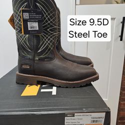 Ariat Steel Toe Work Boots Size 9.5 