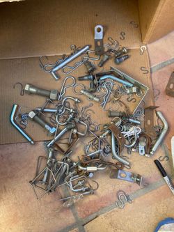 Mixed Hardware Lot Bolts Hooks Brackets