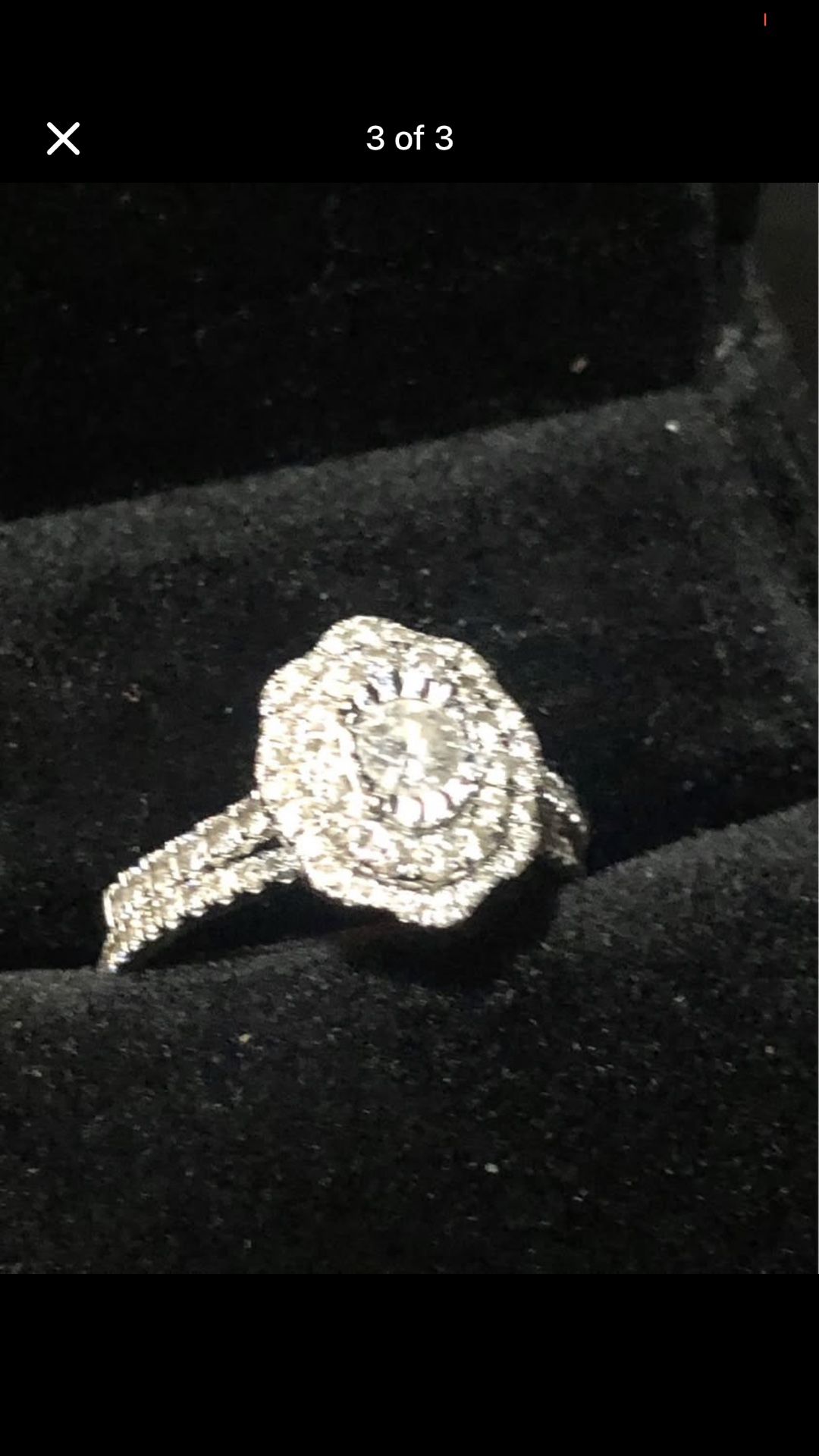 White gold 10k. 1ct Diamonds Engagement And Wedding Ring