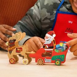 Lowes Sleigh Ride Kids Workshop DIY with Patch December 2025