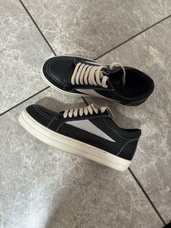 Rick Owens  Vintage Suede-Trimmed Leather