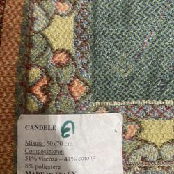 Religious Tapestry Candle Lightning Made In Italy 