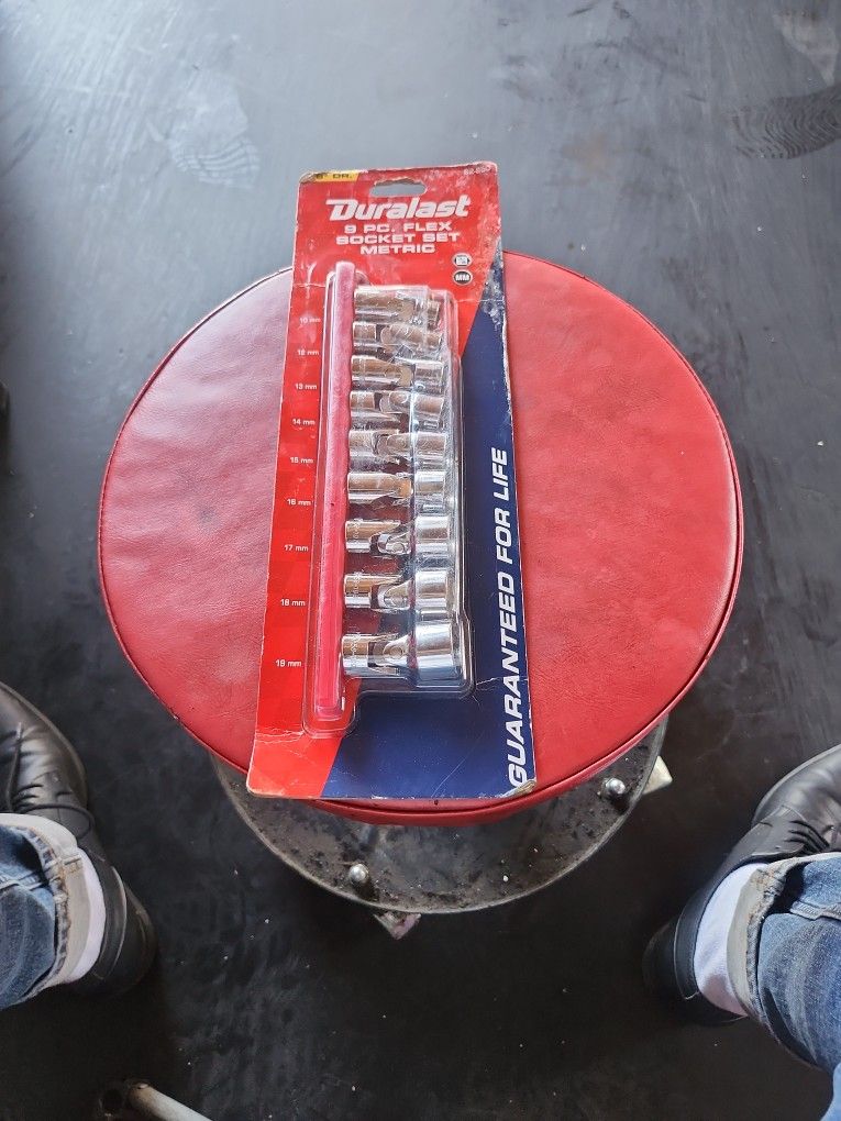 Duralst 9 Pc Flex Socket Set Metric