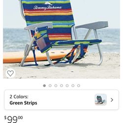 Tommy Bahama Beach Chair Brand New Stripe And Pineapple 