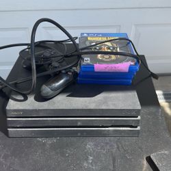 PS4 Pro With Controller And 4 Games