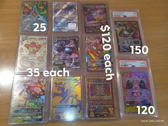 POKÉMON CARDS:
- Ancient Mew Pokémon The First Movie 1999 Promo

- Glaceon VSTAR (SWSH Crown Zenith Galarian Gallery #GG40/GG70)

- HOOPA EX (XY Ancie