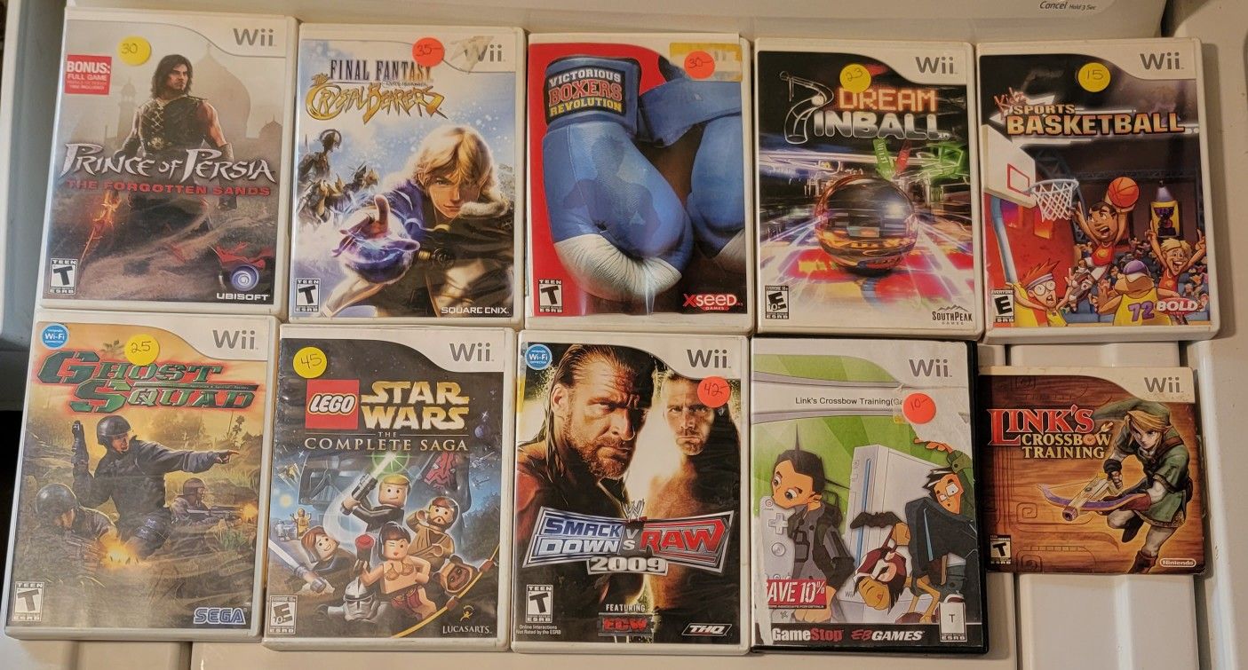10 Wii Games Lot/Like New