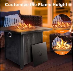 Fire Pit Table 28 Inch Propane 50,000 BTU