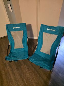 KingCamp Folding Low Beach Chairs – Set of 2