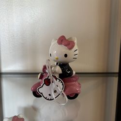Hello Kitty On Pink Scooter Ceramic