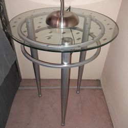 Glass And Metal End Tables/Bedside Tables