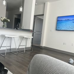 2 White Stools For Sale