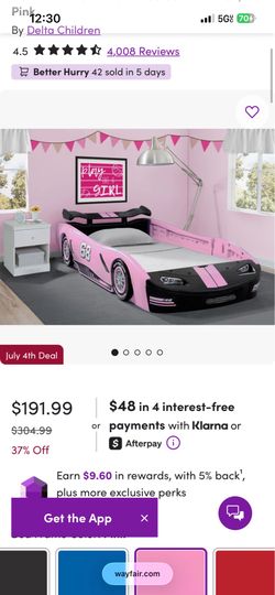 Brand New Pink Car Bed
