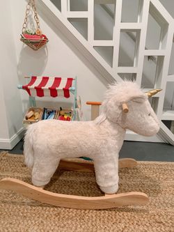 Pottery barn unicorn rocking horse sale
