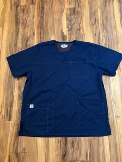 Carhartt Navy Blue Scrub Top Men’s Large