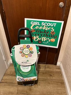 Girl Scout Cookie Season Walkabout & Delivery Bundle - Rolling Cart, Yard Sign, & Accessories