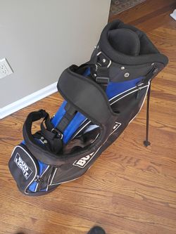 Brand new stand bag with dual straps and rain cover