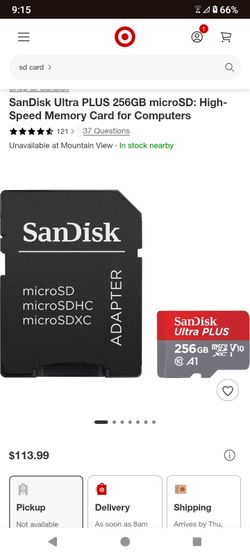 SanDisk 256 gb SD card new