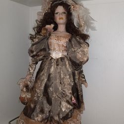 Beautiful Porcelain Doll 3 Ft Tall 36 In $100Or Best Offer