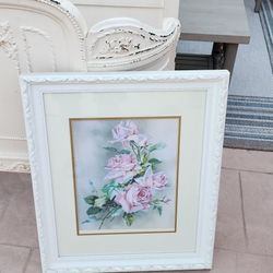 Roses Print On Wood Frame #5