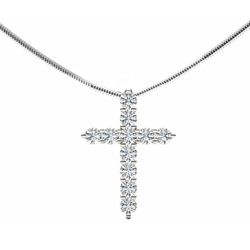 Brand new Cross Necklace for Women, 2.75Ct DF VVS1 Color Moissanite Diamonds Sterling Silver Necklace for Women, 20" Chain Pendant Necklace